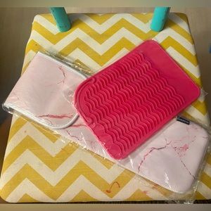 PINK Hot Tools Travel Bag & Heat Resistant Mat NWT